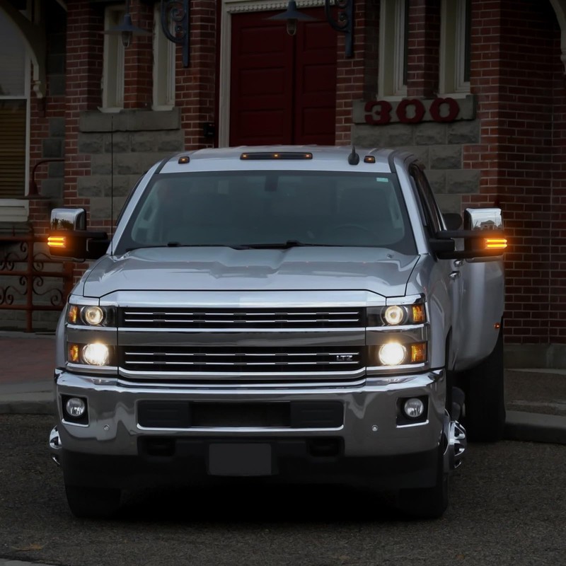 HTZCMOTO LED Side Mirror Turn Signal Light Compatible with Silverado/Sierra