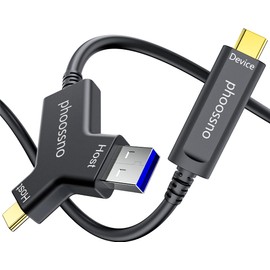 phoossno Y Solution USB A&C to C Active Optical Cable Version,65FT Supports All Mainstream Operating Systems Windows, Mac OS, Linux and is Compatible with Multiple USB Device Types