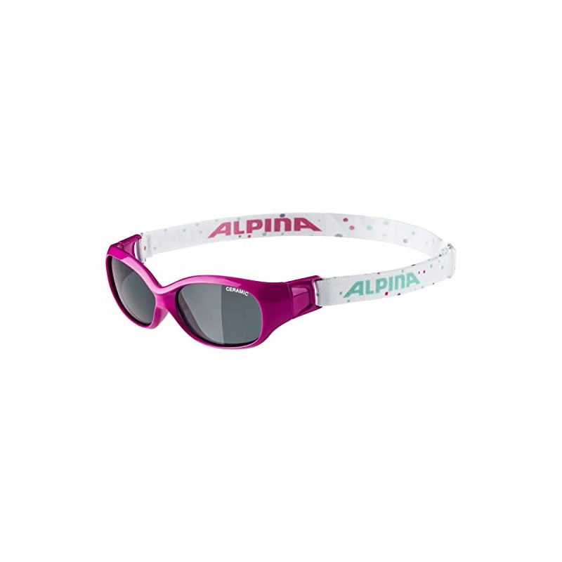 ALPINA Unisex - Children, FLEXXY KIDS sunglasses, pink-dots, One Size