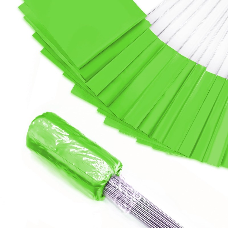 Zozen 100Pack Green Marking Flags, Writable/15x4x5 Inch, Yard Flags for