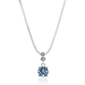 Nine West Conjunto de collar y pendientes de mujer en caja, plata/azul, talla nica