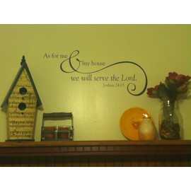 Tapestry Of Truth - As for me & My House we Will Serve The Lord. Joshua 24:15 (Size: 20“ x 9“) - TOT3279 - Wall and Home Scripture, Lettering, Quotes, Images, Stickers, Decals, Art, and More!