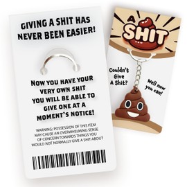 A S**t | Funny Rude Secret Santa Gag Gift for Adults | Novelty Keyring Keychain Gift Idea | Affordable Joke Gift Under A Fiver £5 | Great Present For Him / Her / Office Colleague / Friends