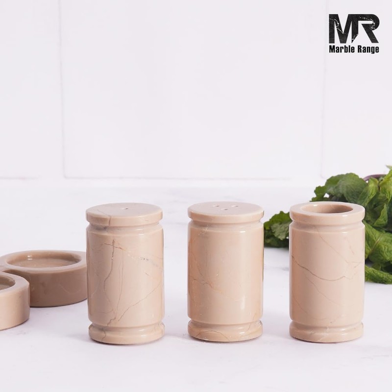 Verona Salt and Pepper Shakers Set of 3 with Tray
