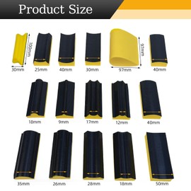 16-Piece Hand Sanding Block Set, Professional Sanding Pad Set with Convex and Concave Shapes for Woodworking, Body, Furniture Restoration, Crafts