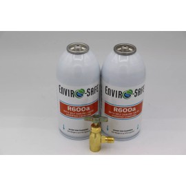Enviro-Safe R-600a Refrigerant with 7/16" Self Sealing K28 6 oz , 2 cans/tap