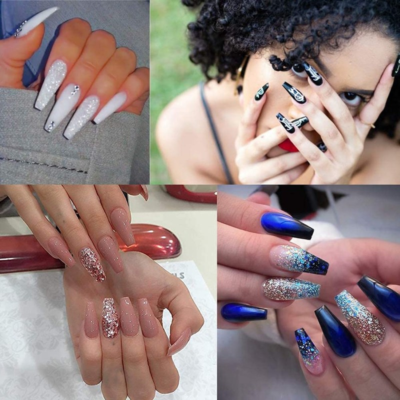 CHUANGOU 500 pieces nail stencils, extension golden stencils, for nail
