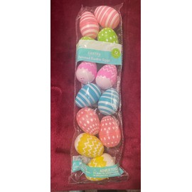 *WAY TO CELEBRATE*  12  PLASTIC ASSORTED  DESIGN 2 INCH FILLABLE  EASTER   EGGS*