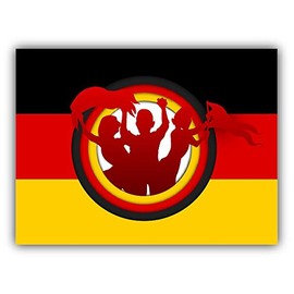 Zirni Germany Soccer Fan Flag Cartoon Sticker Decal Design