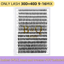 B&Q LASH l 30D+40D Lash Kit l Natural Look Long Lasting Springtok Lashes Beginner Friendly Eyelashes with Bond&Seal Remover Extensions at Home:_ONLY LASH 30D+40D 12-18MIX