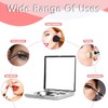 HAPUTDY Mini espejo de maquillaje elegante, portátil 1X/2X lupa (plata)