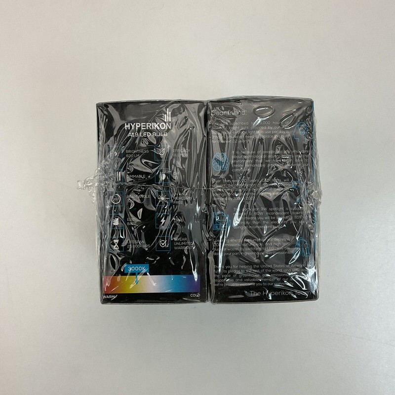 Hyperikon Dimmable LED Light Bulbs A19 9W=60W 3000K E26 -