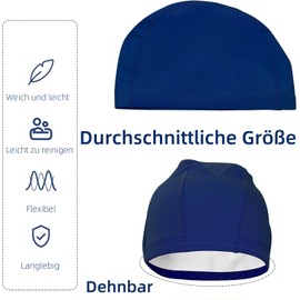 CUEMOON Swimming Cap, Bathing Cap, Coated Soft Swimming Cap, Ear Protection, Swimming Cap, Waterproof Swimming Cap for Men and Women, Long Short Hair