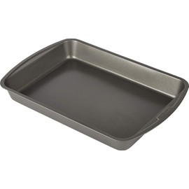 Goodcook 04048 Metal Utensil Nonstick Roast Pan, Easy Clean Dishwasher Safe, 11.5 Inch x 15.5, Silver
