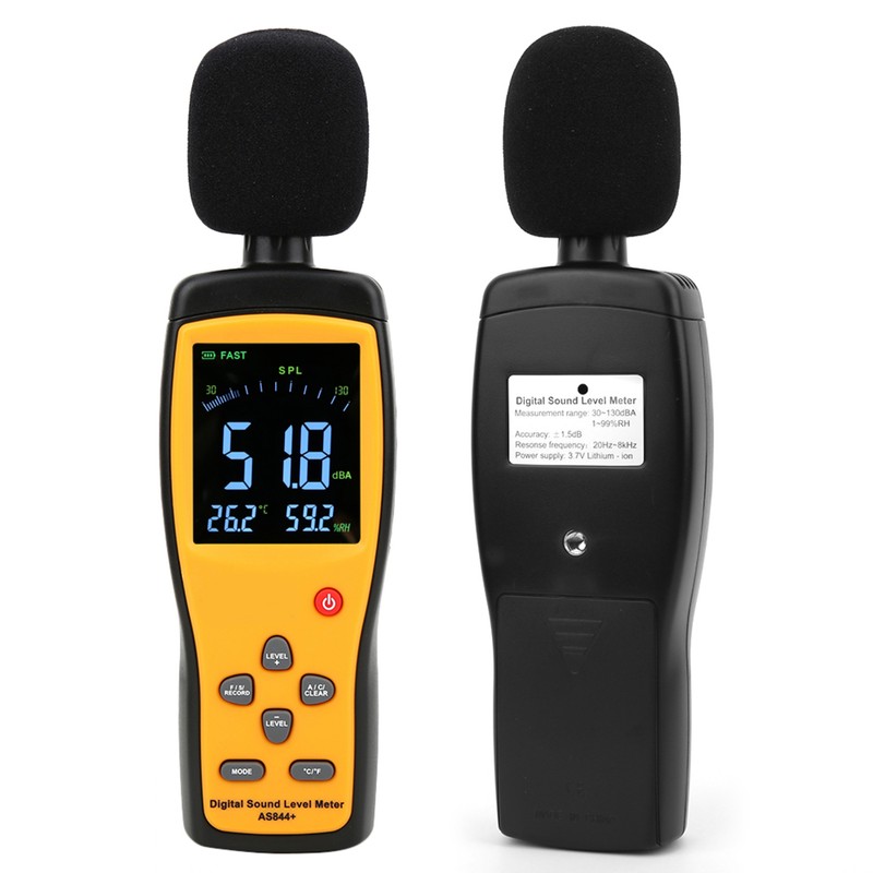 SMART SENSOR AS844+ Sound Level Meter LCD Digital Decibel Meter