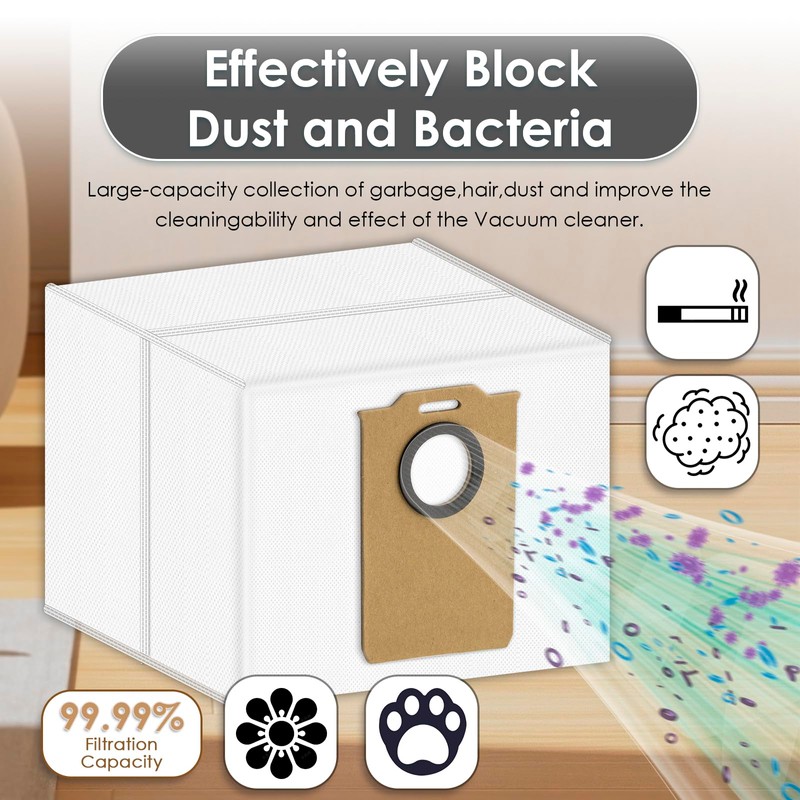 (10 Pack) MS1 MAX Replacement Dust Bags Compatible with MONSGA