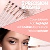 Kabuki Makeup Brush Set - Foundation Powder Blush Concealer Contour