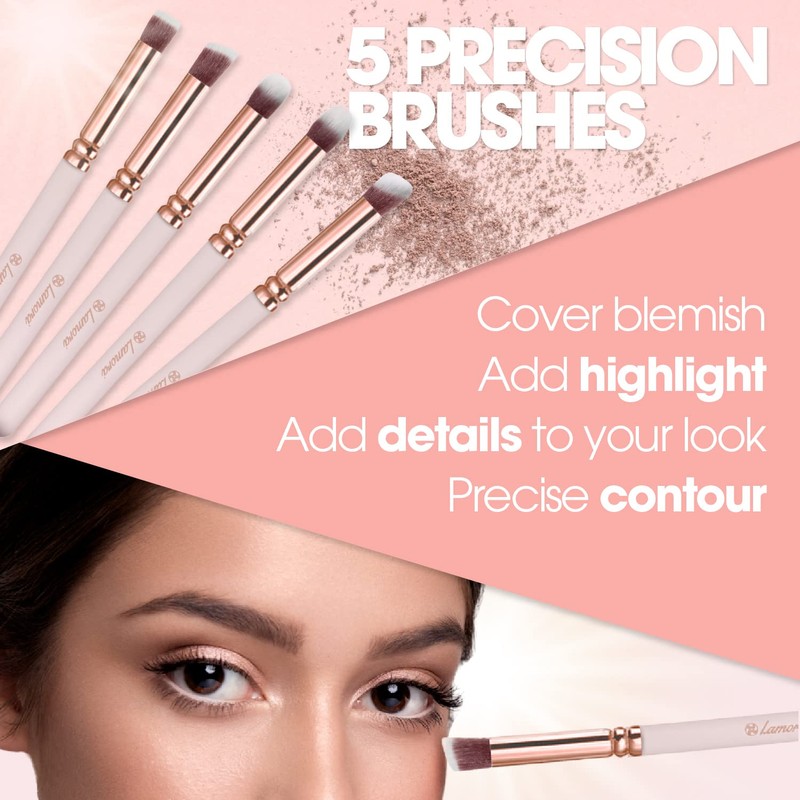 Kabuki Makeup Brush Set - Foundation Powder Blush Concealer Contour