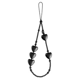 CASETiFY Heart Phone Charm [Hands-Free Phone Wrist Strap] - Heart of Obsidian