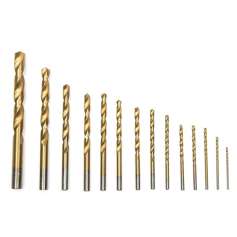 Malayas 99pcs/Set Titanium Coated HSS High Speed Steel Drill Bit