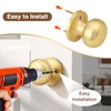Probrico 8 Pack Gold Dummy Door Knob Closet Doorknobs, Individual