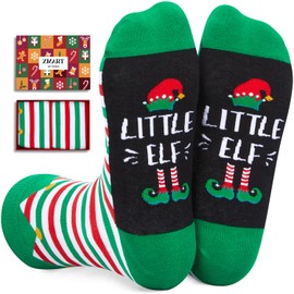 Zmart Christmas Gifts Stocking Socks for Men Women - Secret Santa Socks Xmas Stocking Stuffers for Teens, Elf Christmas Socks