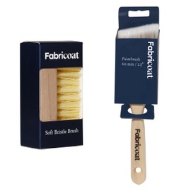 Fabricoat Brush Combo – Cleaning Brush and 60mm/2.5 inch Angled Cutting In Paint Brush – Wooden Handles - Use to Clean and Apply Fabricoat Fabric Paint