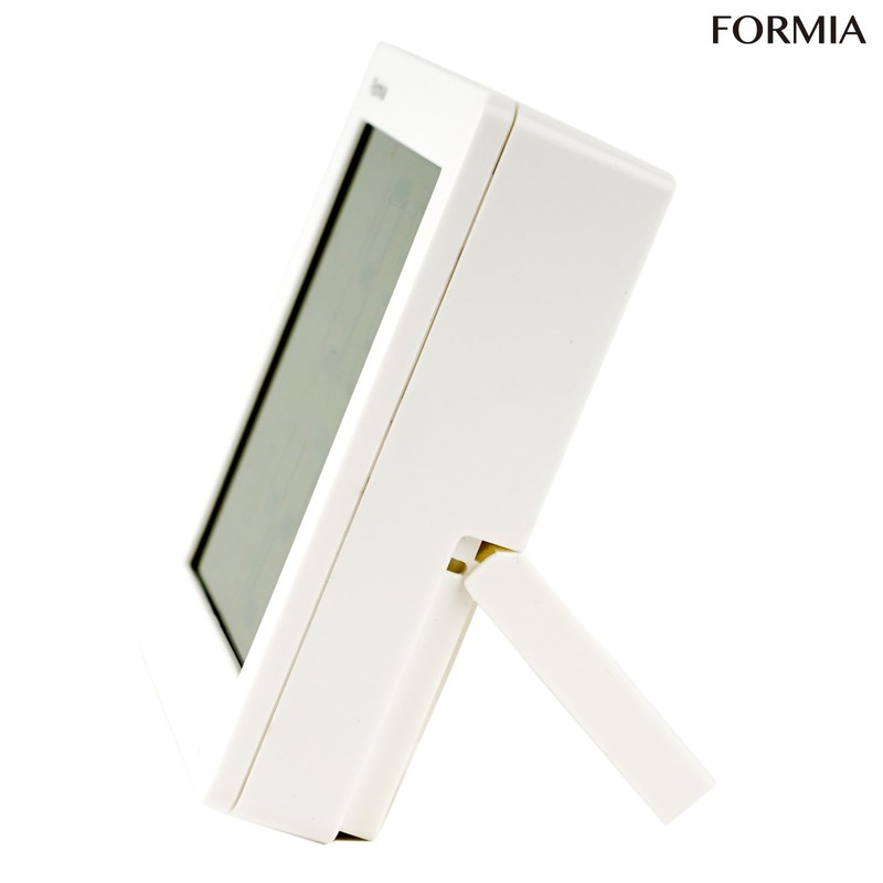 Hodogaya Electronics Sales Thermometer/Hygrometer with Clock Digital White