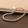 Dankadi New Women 925 Sterling Silver Bracelet Minimalist 4-6MM Round