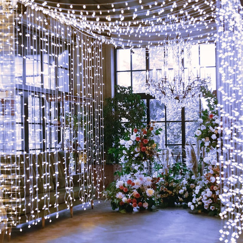 JMEXSUSS Cadena de luces de 91.5 pies, 8 modos, 200