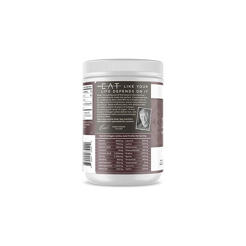 Primal Kitchen Polvo de té chai con colágeno para latte