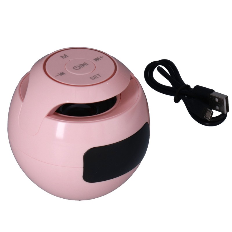 Multifunctional Bluetooth 5.0 Alarm Clock Speaker Rechargeable Ball Shape Portable