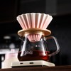 Bincoo Ceramic Coffee Dripper,Pour Over Coffee Dripper with Wood Stand,