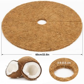 CELMAN Kokosmatte für Pflanzen - 4X Kokosscheibe, Winterschutz Wurzelschutz, Unkrautschutz für Blumentopf & Garten, Biologisch abbaubar (60 cm - 4 Stück)