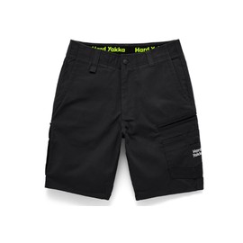 Hard Yakka Women's Raptor Mid Length Work Short, Black, Size 12