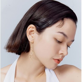 SLUYNZ 925 Sterling Silver Threader Dangle Earrings Twist Shape for Women Teens Linear Dangle Curved Tassel Earrings, Sterling Silver, No Gemstone