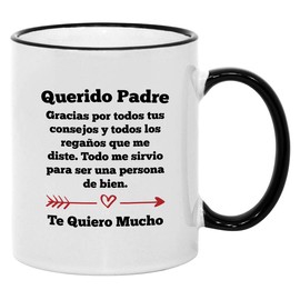 Casitika Regalos Para El Dia Del Padre. Taza de 11 oz Para Papa. Gracias Por Tus Consejos Latino Dad Mug.