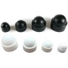 Plastic Dome Nut Protection Cap Covers (M12, 50 Pack, White)