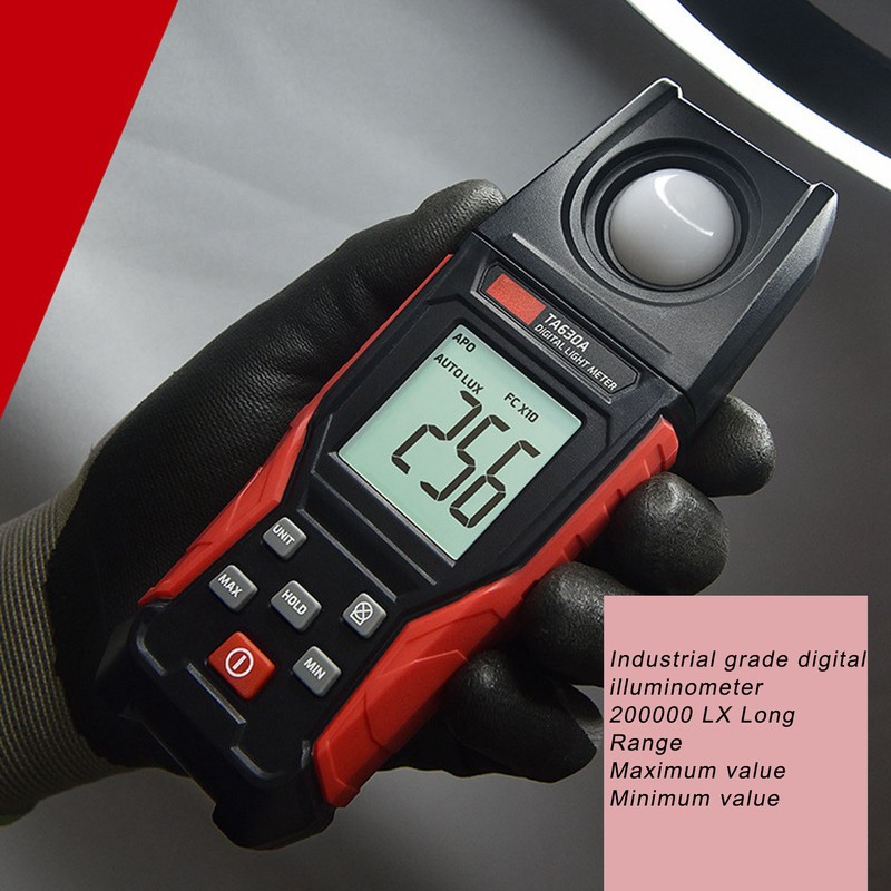 Digital Illuminometer High Accuracy 200000 LX Range 0.1LX Resolution Luxmeter