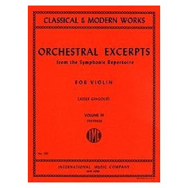 Orchestral Excerpts From the Symphonic Repertoire - Volume 3 (Revised) for Violin. This Edition: Revised Edition. Orchestral Excerpts. Classical. Orchestral Excerpt Book.