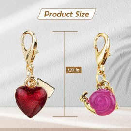 Jueqiba 2Pcs Bag Charm Cute Keychain Charms for Handbags- Keychain Charms Purse Accessory for Women's Birthday Christmas Valentine Gifts