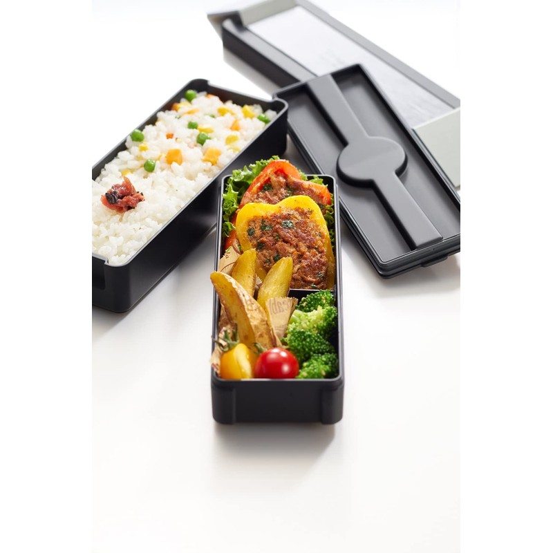 Iwasaki Industrial Men's Lunch Box, 2-Tier, 34.0 fl oz (940