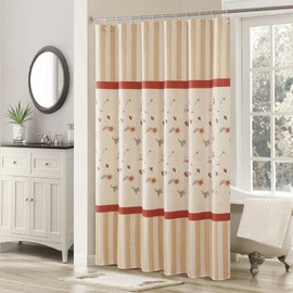 DS BATH Veronica Shower Curtain,Fabric Shower Curtain,Shower Curtains for Bathroom,Bathroom Curtains,Waterproof Shower Curtain,72"W x 72"H