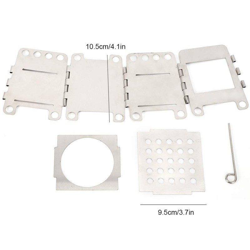 Portable Stove with Carrying Case, Stainless Steel Folding Stove Wood