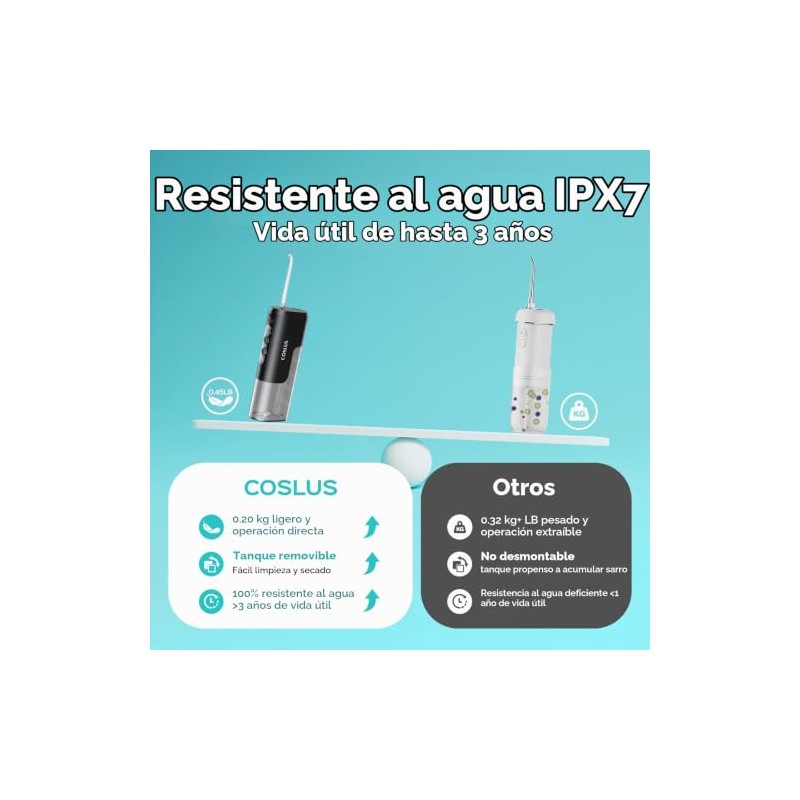 COSLUS Mini hilo de agua, color negro