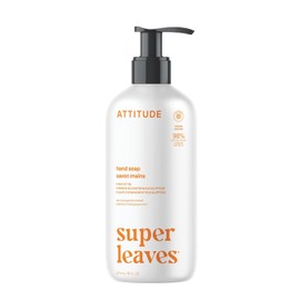 Natural Hand Soap by ATTITUDE: EWG VERIFIED Hand Soap, Hypoallergenic, Dermatologist Tested & Vegan | Super leaves Hand Soap - Orange Leaves (16 oz)