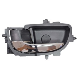 PT Auto Warehouse TO-2189MA-LH - Inner Interior Inside Door Handle, Chrome Lever with Black Knob - Left, Driver Side