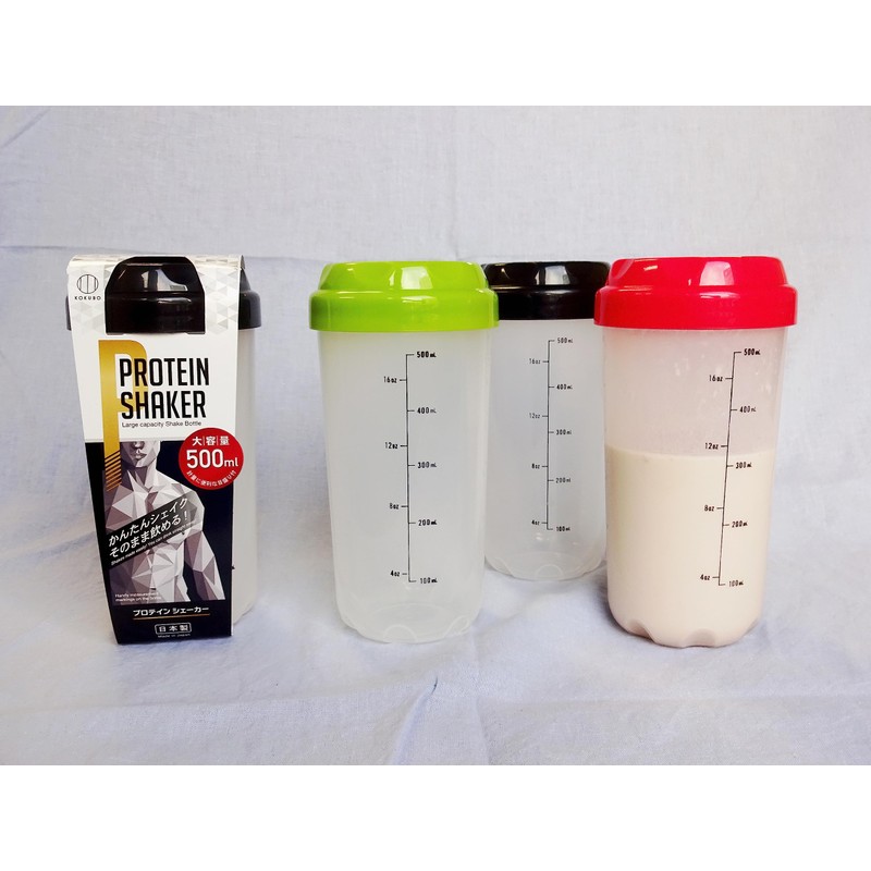 Kokubo Kogyosho KH-074 Protein Shaker Bottle, 16.9 fl oz (500