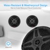 Pyle 6.5 Inch Marine Speakers - Coaxial 2-Way Waterproof Component