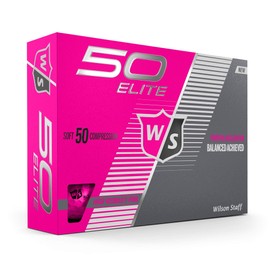 WILSON Staff Fifty Elite Golf Ball, Pink